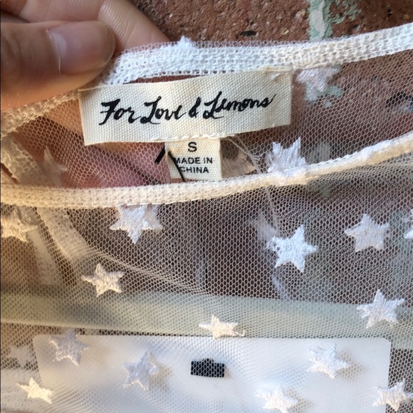 For Love & Lemons mesh long sleeve top - Picture 3 of 4